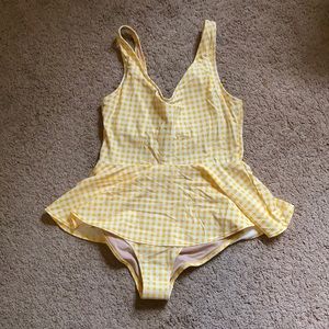 Yellow Checkered One Piece